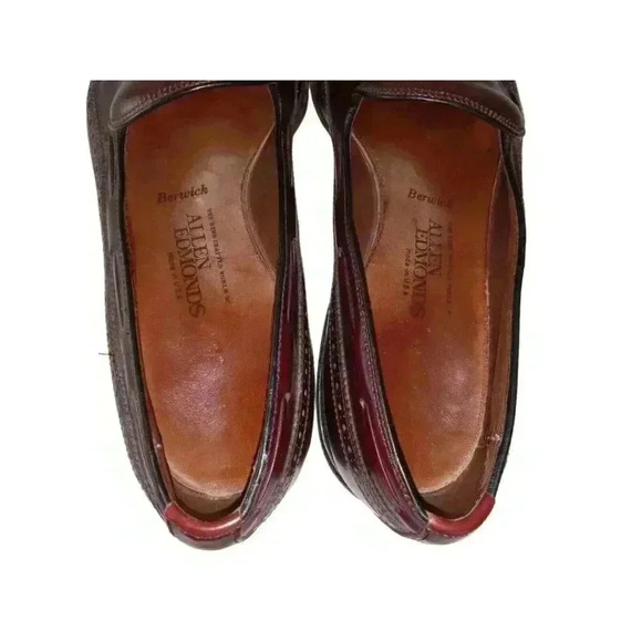 Allen Edmonds Burgundy Berwick 8877 Wingtip Tassel Loafers Dress Shoe Size 11 C - Picture 8 of 10
